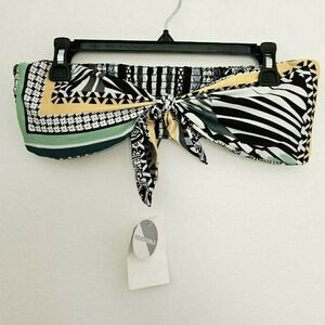 BECCA Reversible Geometric Print Bandeau Top M
